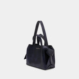 Sac Porté Épaule Musubi New Aged R - Acne Studios - Cuir - Bleu Foncé