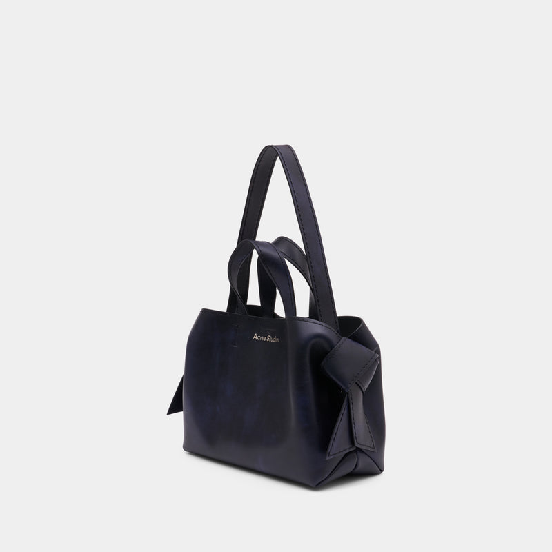 Sac Porté Épaule Musubi New Aged R - Acne Studios - Cuir - Bleu Foncé