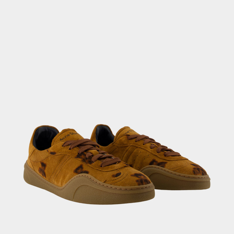 Sneakers Bars Teddy Print - Acne Studios - Cuir - Kaki