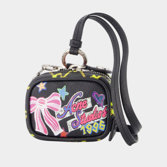 Charm Camero Clip - Acne Studios - Cuir - Noir