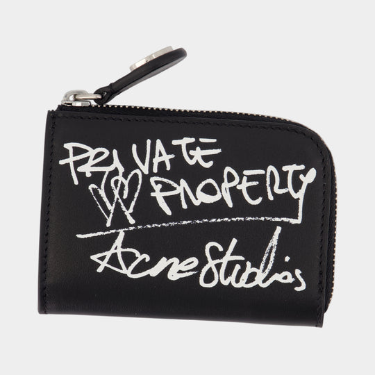 Portefeuille - Acne Studios - Cuir - Noir