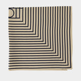 Écharpe Signature Monogramme - TOTEME - Soie - Noir