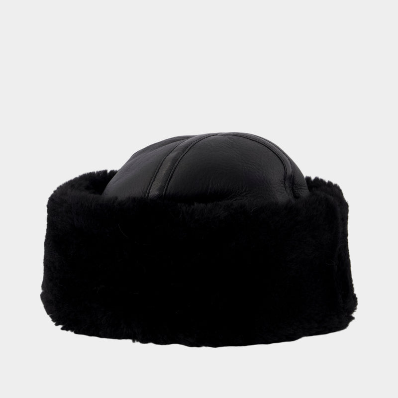Bonnet Winter - TOTEME - Shearling - Noir