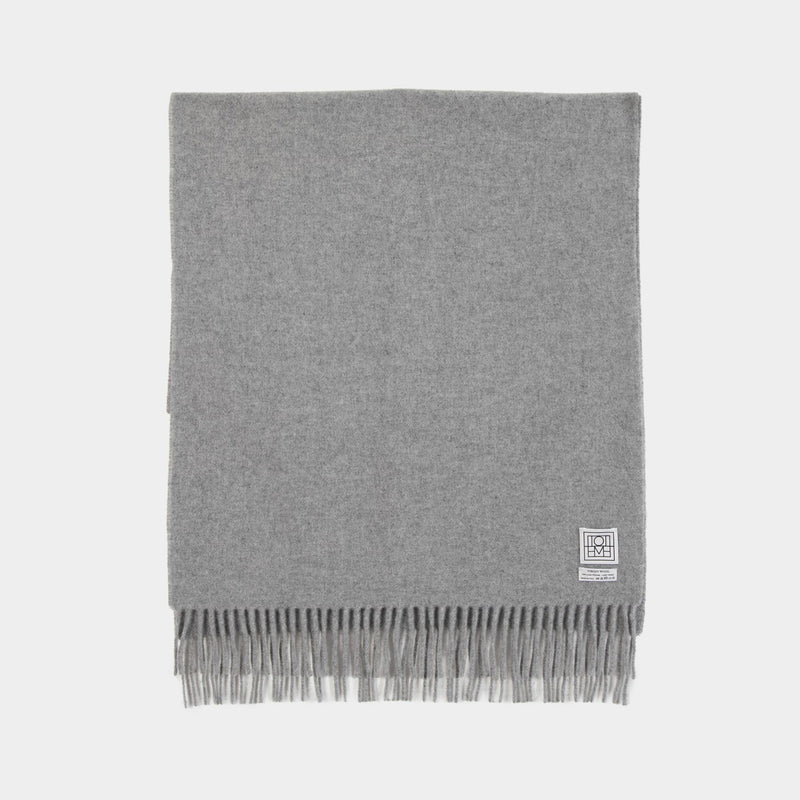 Écharpe Classique - TOTEME - Laine - Gris