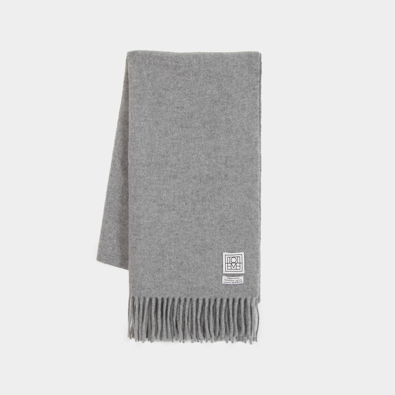 Écharpe Classique - TOTEME - Laine - Gris