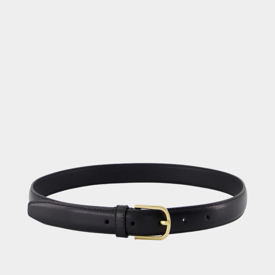Ceinture Slim Trouser - TOTEME - Cuir - Noir