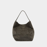 Cabas Belted - TOTEME - Cuir - Gris