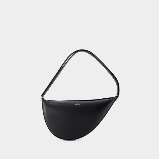 Sac Porté Épaule Scoop - TOTEME - Cuir - Noir