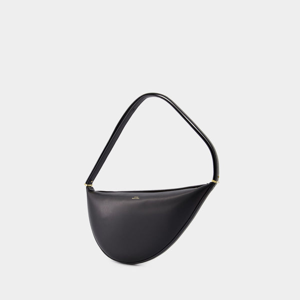 Sac Porté Épaule Scoop - TOTEME - Cuir - Noir