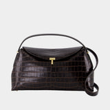 Sac À Main T-Lock Top Handle - TOTEME - Cuir - Marron