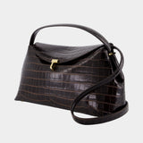 Sac À Main T-Lock Top Handle - TOTEME - Cuir - Marron