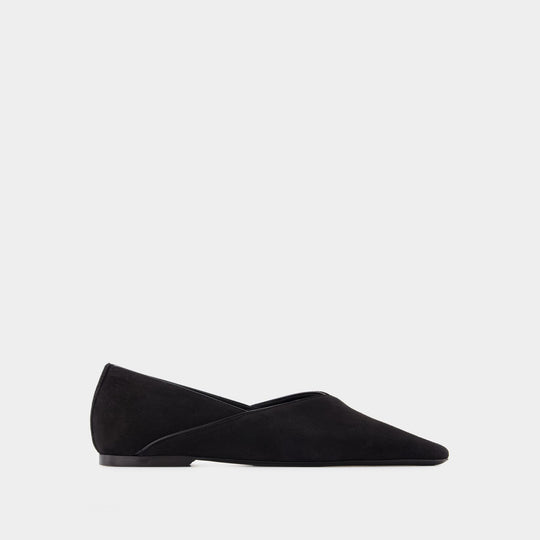 Ballerines The Everyday Flat - TOTEME - Daim - Noir