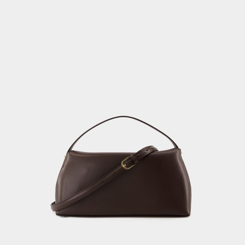 Sac À Main T-Lock Top Handle - TOTEME - Cuir - Marron