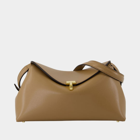 Pochette T-Lock - TOTEME - Cuir - Beige