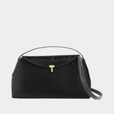 Sac À Main T-Lock Pony Hair Top Handle - TOTEME - Cuir - Noir