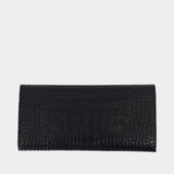 Porte-Monnaie T-Lock - TOTEME - Cuir - Noir