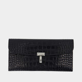 Porte-Monnaie T-Lock - TOTEME - Cuir - Noir