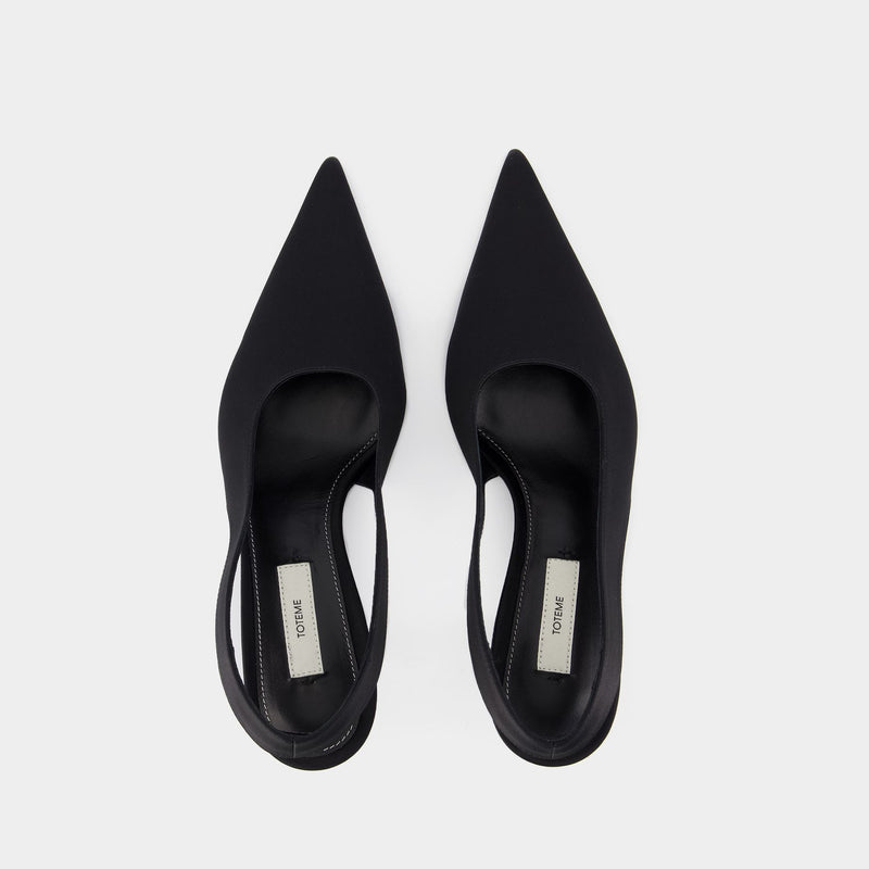 Slingbacks Classique - TOTEME - Soie - Noir