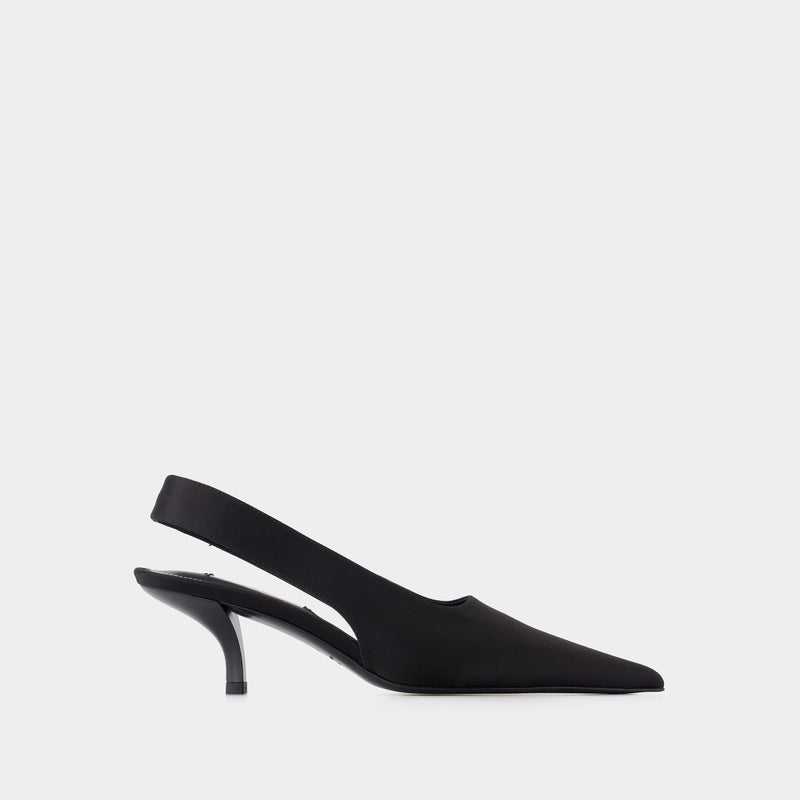 Slingbacks Classique - TOTEME - Soie - Noir