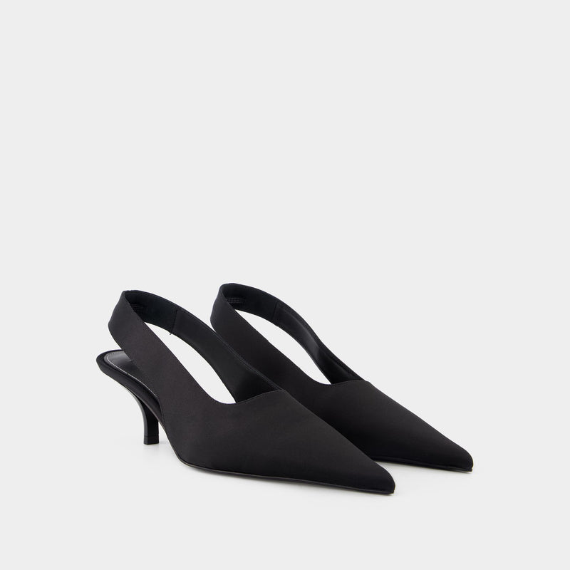 Slingbacks Classique - TOTEME - Soie - Noir