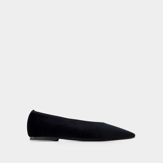 Ballerines Minimalist - TOTEME - Velours - Noir