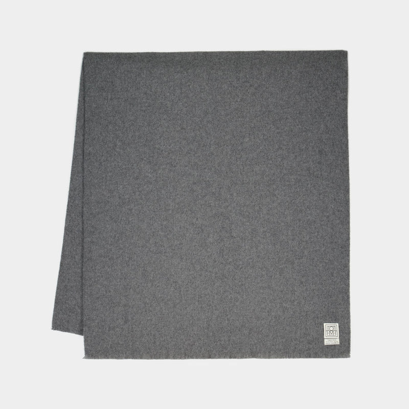 Écharpe Wide Classique - TOTEME - Laine - Gris