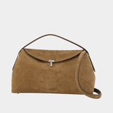 Sac À Main T-Lock Top Handle - TOTEME - Cuir - Marron