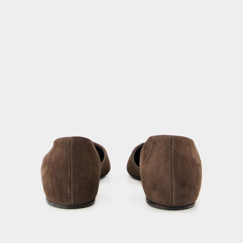 Ballerines T-Strap - TOTEME - Cuir - Marron