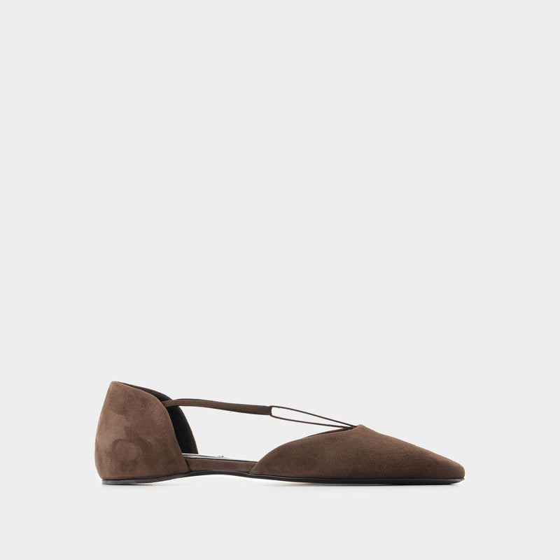 Ballerines T-Strap - TOTEME - Cuir - Marron