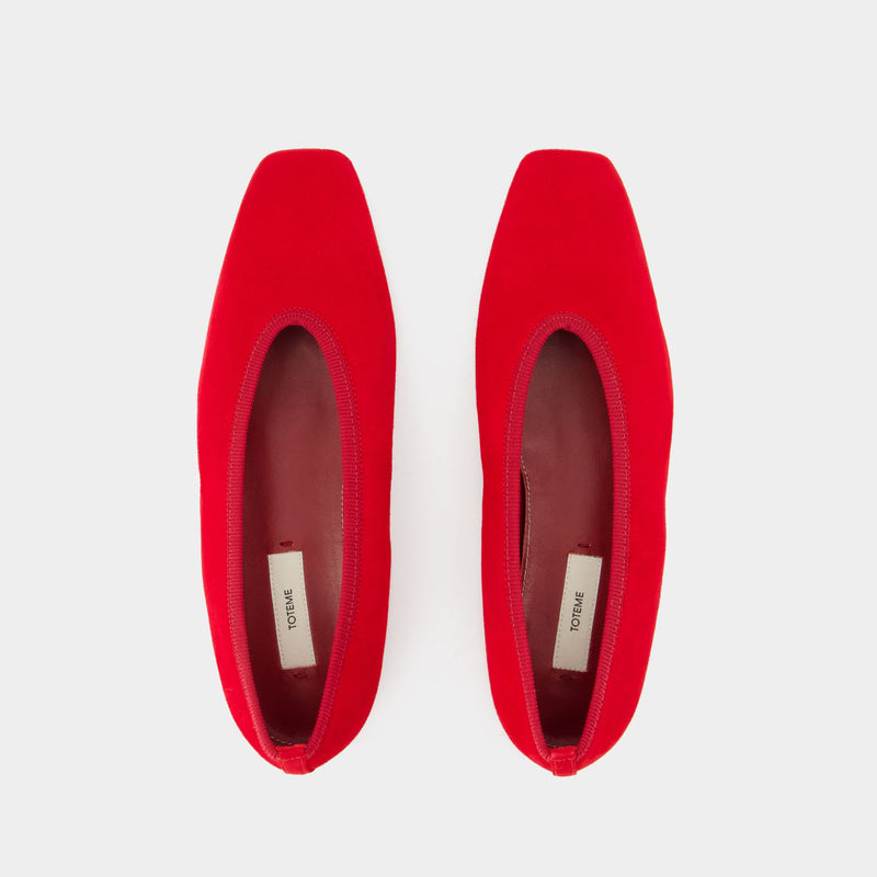 Ballerines Minimalist - TOTEME - Cuir - Rouge