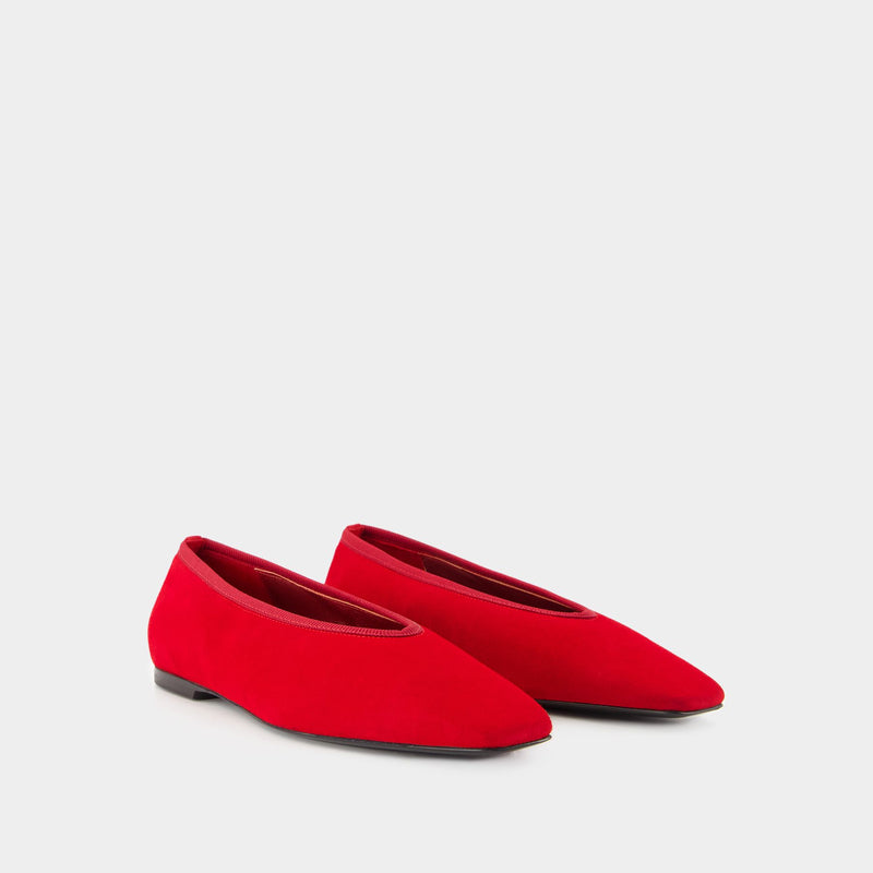 Ballerines Minimalist - TOTEME - Cuir - Rouge