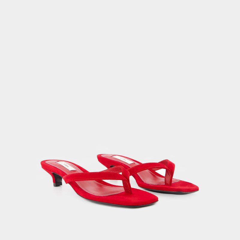 Sandales à Talons Flip Flops - TOTEME - Cuir - Rouge