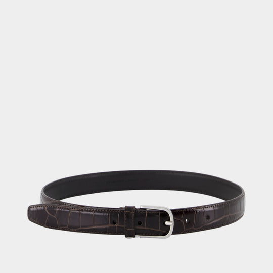 Ceinture Slim - TOTEME - Cuir - Marron