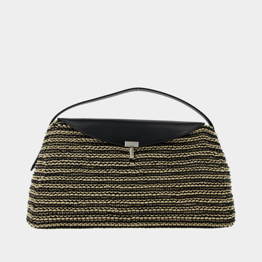 Sac À Main T-Lock Top Handle - TOTEME - Cuir - Noir