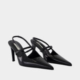 Slingbacks Naplack Stiletto - TOTEME - Cuir - Noir