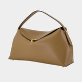 Sac À Main T-Lock Top Handle - TOTEME - Cuir - Beige