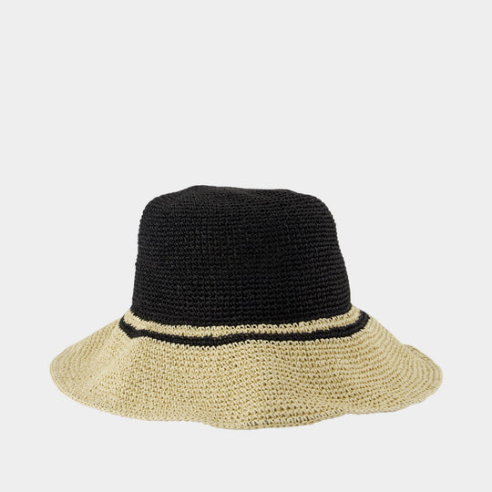 Chapeau Paper Straw - TOTEME - Raphia - Noir
