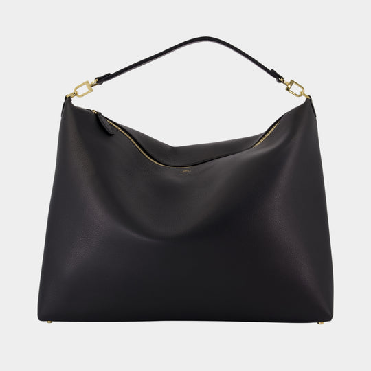 Cabas Scoop - TOTEME - Cuir - Noir