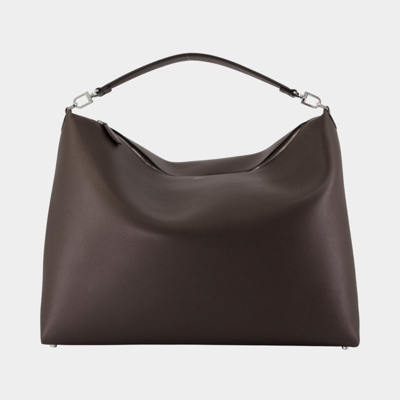 Cabas Scoop - TOTEME - Cuir - Marron