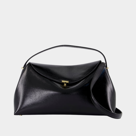 Sac À Main T-Lock Naplack Top Handle - TOTEME - Cuir - Noir