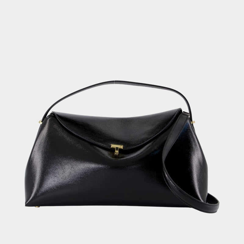 Sac À Main T-Lock Naplack Top Handle - TOTEME - Cuir - Noir