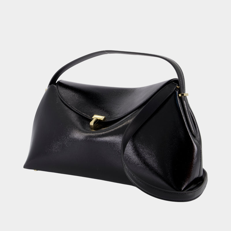 Sac À Main T-Lock Naplack Top Handle - TOTEME - Cuir - Noir