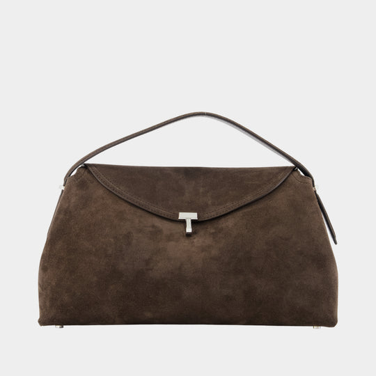 Sac À Main T-Lock Top Handle - TOTEME - Cuir - Marron