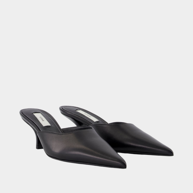 Sandales Sharp - TOTEME - Cuir - Noir