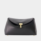 Pochette Mini T-Lock - TOTEME - Cuir - Noir
