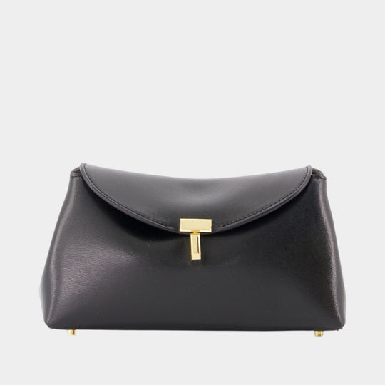 Pochette Mini T-Lock - TOTEME - Cuir - Noir
