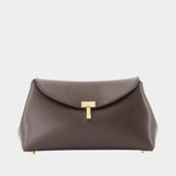 Pochette Mini T-Lock - TOTEME - Cuir - Noir