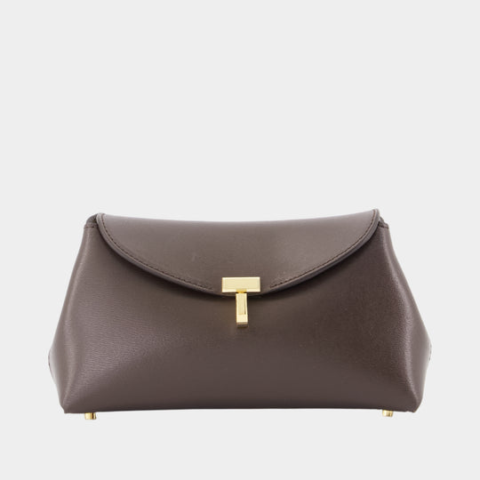 Pochette Mini T-Lock - TOTEME - Cuir - Noir