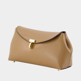 Pochette Mini T-Lock - TOTEME - Cuir - Marron