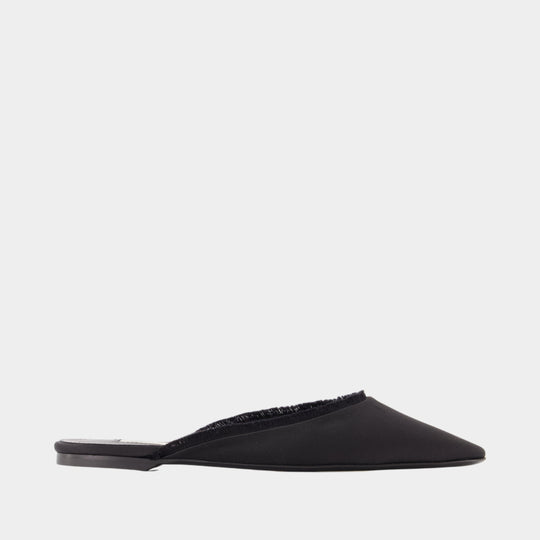 Sandales Frayed Lounge - TOTEME - Soie - Noir